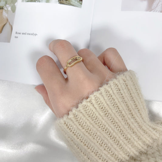 Sliding Heart Fidget Anxiety Ring